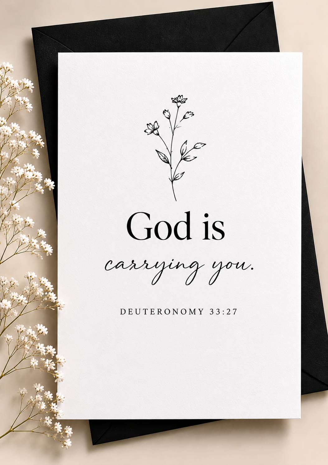 God Is Carrying You Note Card