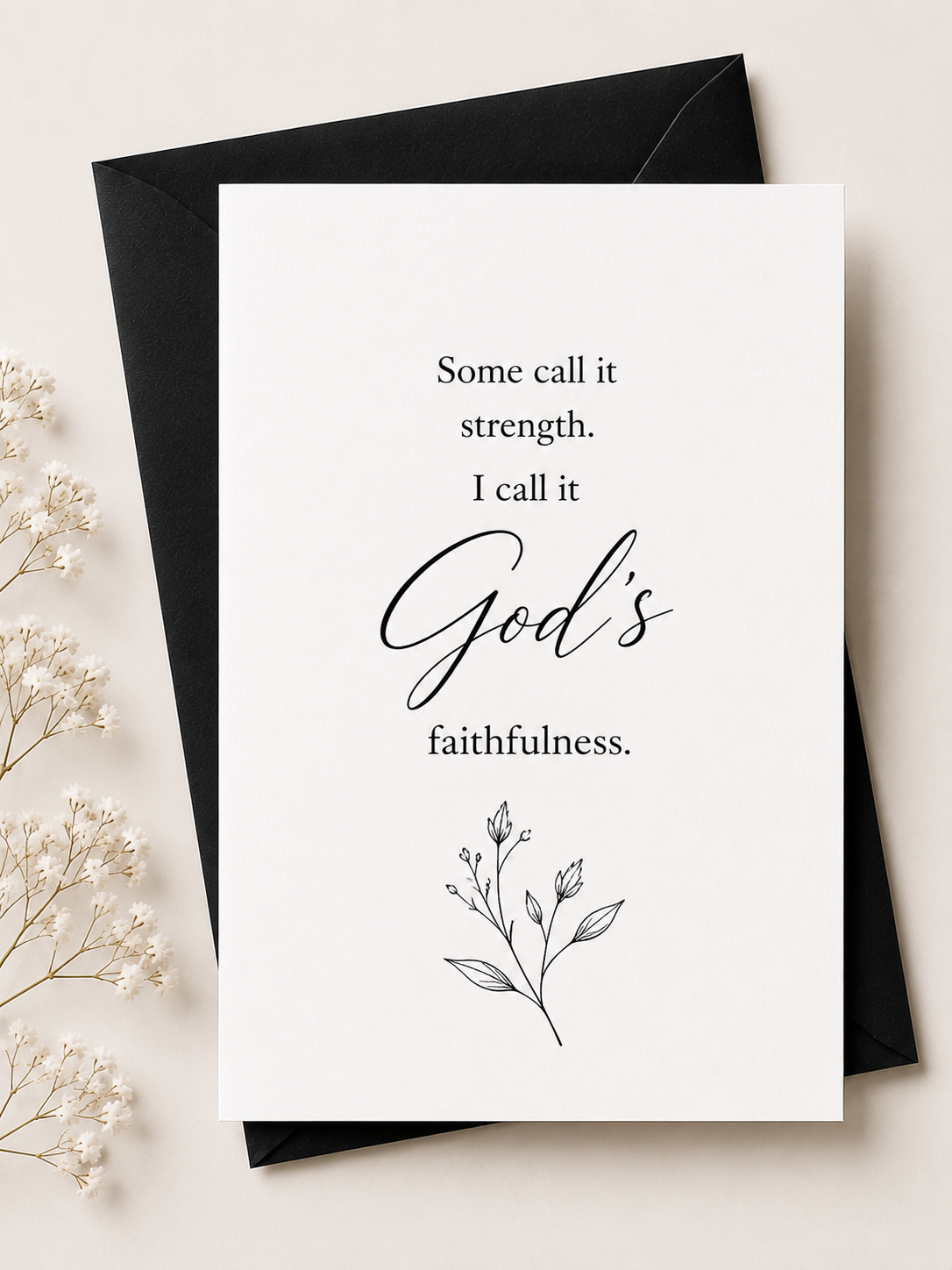God’s Faithfulness Note Card